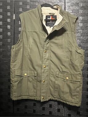 Men’s Green & khaki military surplus vest Size XLT #military #surplus
